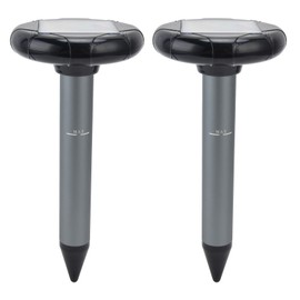 2PCS Ultrasonic Animal Repeller Solar Mouse Repeller Expeller for Outdoor Lawn Garden Yard