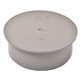 Waste Pipe 40 mm Cap/Stop End - Push-Fit/Compression - Grey