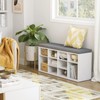 DINZI LVJ Shoe Storage Bench with Cushion, Cubby Shoe Rack