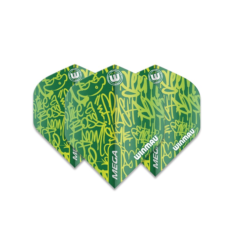 WINMAU Mega Standard Extra Thick Dart Flights - 10 sets