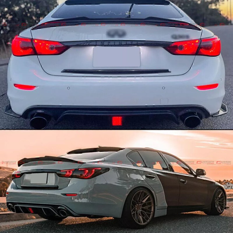 Geartronics High Kick Duckbill Trunk Spoiler For Infiniti Q50 14-21