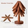 Wooden Trivets Coasters Set of 4 Tree Shape Trivet Set