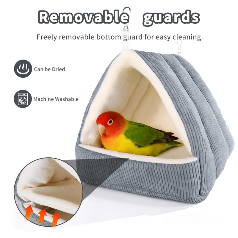 Hoopttay Small Winter Warm Bird Bed for Cage with Soft
