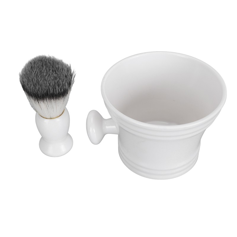 Men Beard Foaming Brush Set Soap Bowl Brush Rack Rich