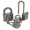 ZARKER Combination Padlock XD40 / 3-Digit, Dual Security Pin, Zinc/Chrome Coated, for Lockers & Drawers Key 2ea