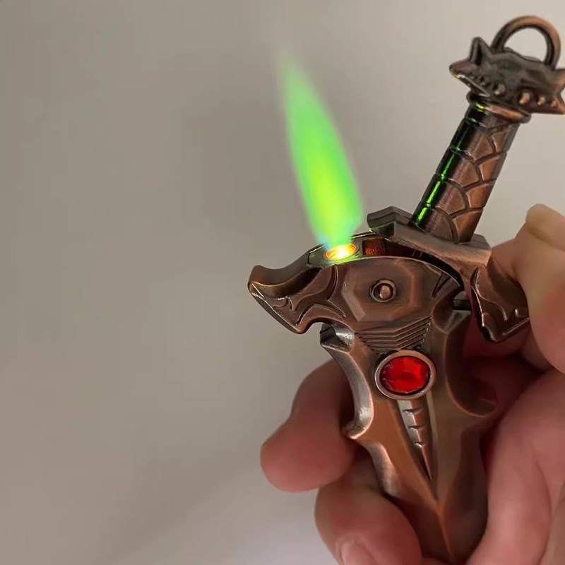 DKLIMA Cool Stuff Dragons Swords Metal Custom Lighter, Unique Gifts