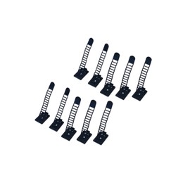 Progressive Automations Adhesive buckle cable ties. Set of 10 - Black
