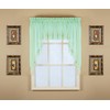 Today's Curtain, Emelia Embroidery Sheer Swag 38", Sage, 59" W
