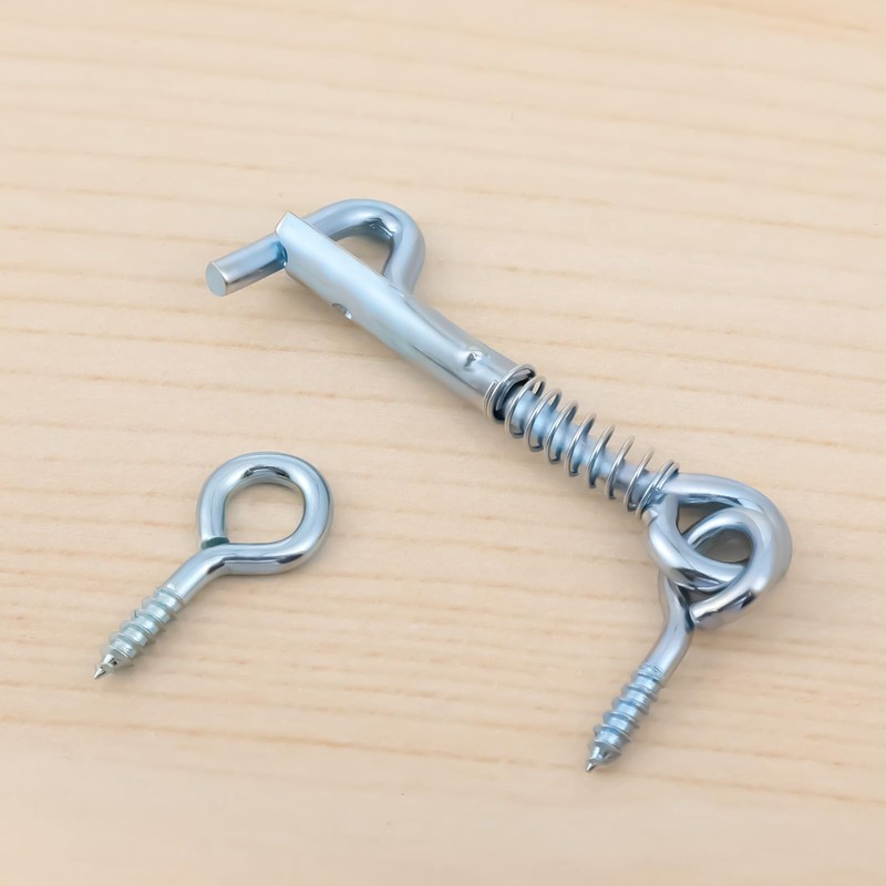 Safety Hook and Eye Latch, 6PCS Stainless Steel Spring Hook