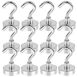 Magnetic Hooks,12LBS Cruise Magnets,for Home, Kitchen, Workplace, Office and Garage,Cruise Ship Essentials for Cruise Cabins,Refrigerator,Hanging,Whiteboard (12 Pack)