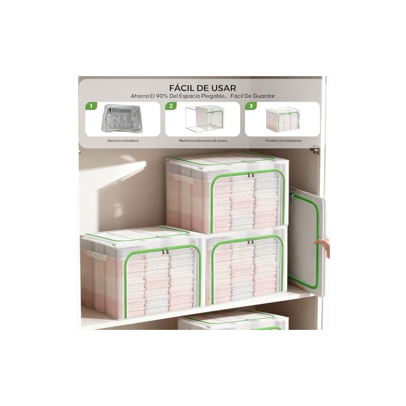 VIOPY 3Piezas Bolsas De Almacenamiento Con Soporte De Estructura De