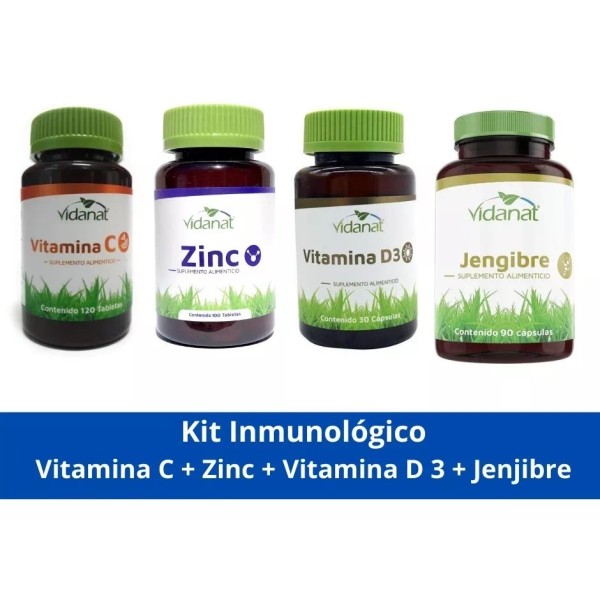 3VS Nutrition Vitaminas Sistema Inmune Vitamina C, D3, Jengibre Y Zinc