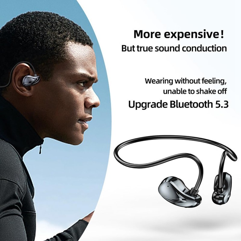 Fahgaer Wireless Bluetooth 5.3 Headphone with Mic Air Conduction Sports
