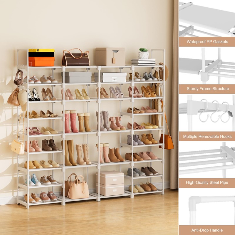 ROJASOP Large Shoe Rack Organizer for Entryway Closet 64-68 Pairs