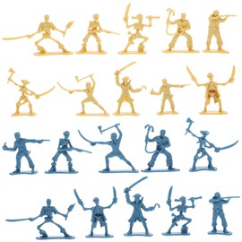 Toyvian 100 x Mini Pirate Toy Set, Medieval Toy Soldiers, Plastic Army Men Set, Soldier Action Figures, Pirate Figures, Toy Statues, Plastic, Decorate Skeleton