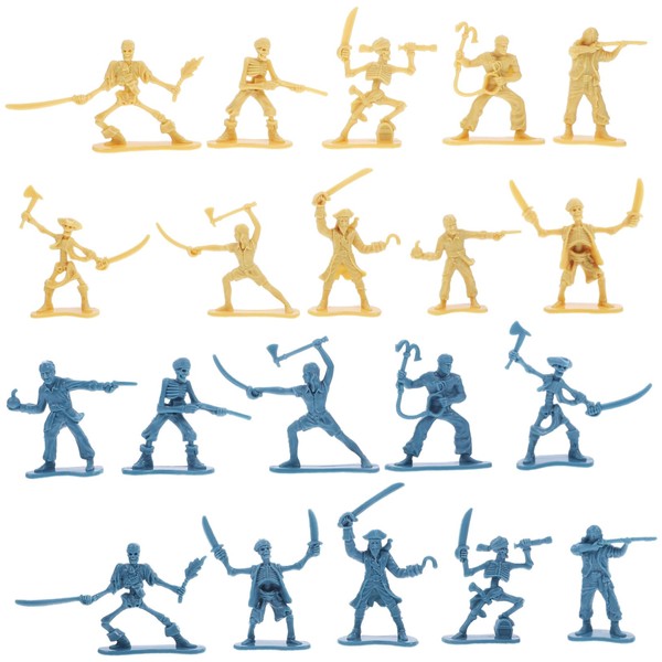 Toyvian 100 x Mini Pirate Toy Set, Medieval Toy Soldiers,