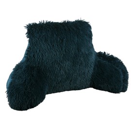 Home Soft Things Serenta Shaggy Faux Fur Bedrest Filling Set, Teal, 20" x 18" x 17"