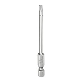 QUARKZMAN T15 Torx Bit Set 1/4 Inch Hex Shank 75 mm Long S2 Steel Magnetic Bit Set Tamper Proof Screwdriver Star Bits with Hole for Screws Cordless Screwdriver Tool