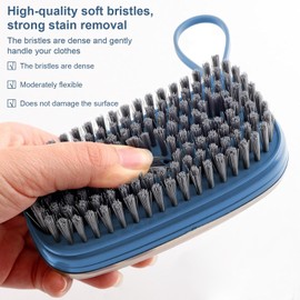 Paquete de 2 cepillos dispensadores de jabón, cepillo para polvo de cocina para platos, sartenes, limpieza del fregadero, cepillo para polvo de lavadero, cepillos de limpieza del hogar, cepillos de