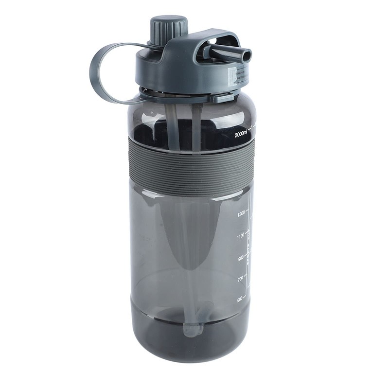 Sports Water Bottle, 2000 ml, Large Water Cup with Straw,