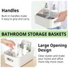 W&H 10 PCS White Plastic Storage Boxes with Handle, Small
