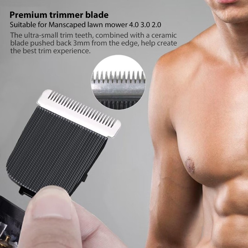 Weistiy 2 Pack Black Replacement Blade for Manscaped The Lawn