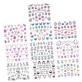 IWOWHERO 10pcs Easter Manicure Decal Easter Nail Art Stickers Decor Puffy Sticker Nail Stickers Easter Nail Art Paste Nail Stickers for Nail Art Manicure Sticker Child Rabbit