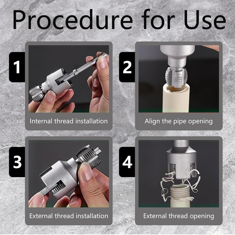 2025 New Pipe Thread Cutting Tool，Integrated Internal & External Pipe