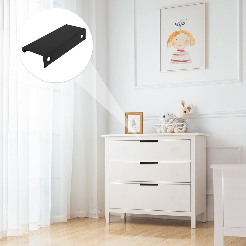 CHEERYMAGIC 2 Pack Back Mount Finger Edge Pull, Concealed Handles