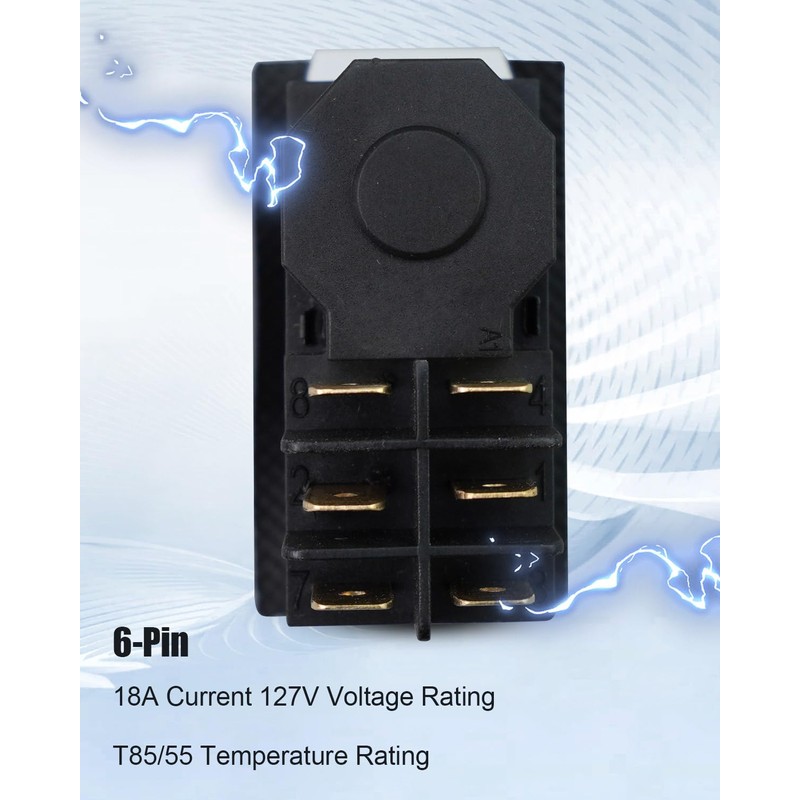 Table Saw Push Button Switch 6Pins Fit for Ridgid R4514T