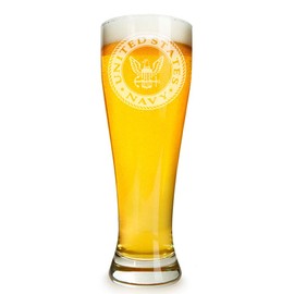 US Navy Engraved 16 ounce Beer Glass Pilsner