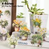 MiyouLuna 150Pcs Potted Plant Stickers, Botanical PET Stickers for Scrapbooking,