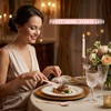 120pcs Pink and Gold Plastic Silverware Disposable Utensils Set
