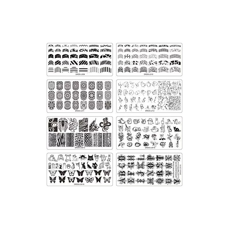 VNC Set De 21 Placas De Estampado De Uñas Vnc