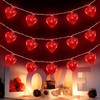 LEBERY Valentines Day Decorations String Lights - 14.5ft 40LED Heart Shape Fairy String Lights, 8 Modes Battery Operated Romantic Heart Lights for Valentines Day Decor for Indoor Outdoor Home Wedding