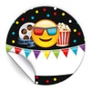 12 Gift Bags / Natural + 12 Stickers Cinema Cinema