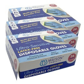 Just Gloves Ultra-Sensitive Latex Free Disposable Gloves (Pack of 24), Medium