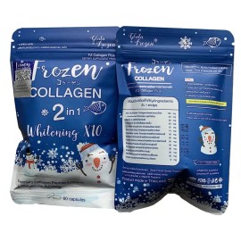 Suplemento natural puro blanqueador e iluminador de la piel con colágeno congelado 60 cápsulas