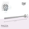 bremermann Piazza Bathroom Series Telescopic Towel Rail Matt Stainless Steel