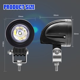 NWpangu LED Motorcycle Driving Lights, 2Inch Round Blue Spotlights Front Fog Driving Lamps 12V 24V for 4x4 ATV Tractor Offroad Motorbike(Include Switch)