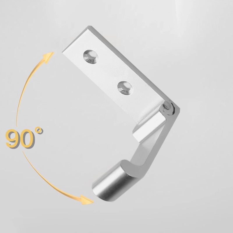 OHIYO Folding Wall Hooks 3" Folding Coat Hooks 6pcs Fold