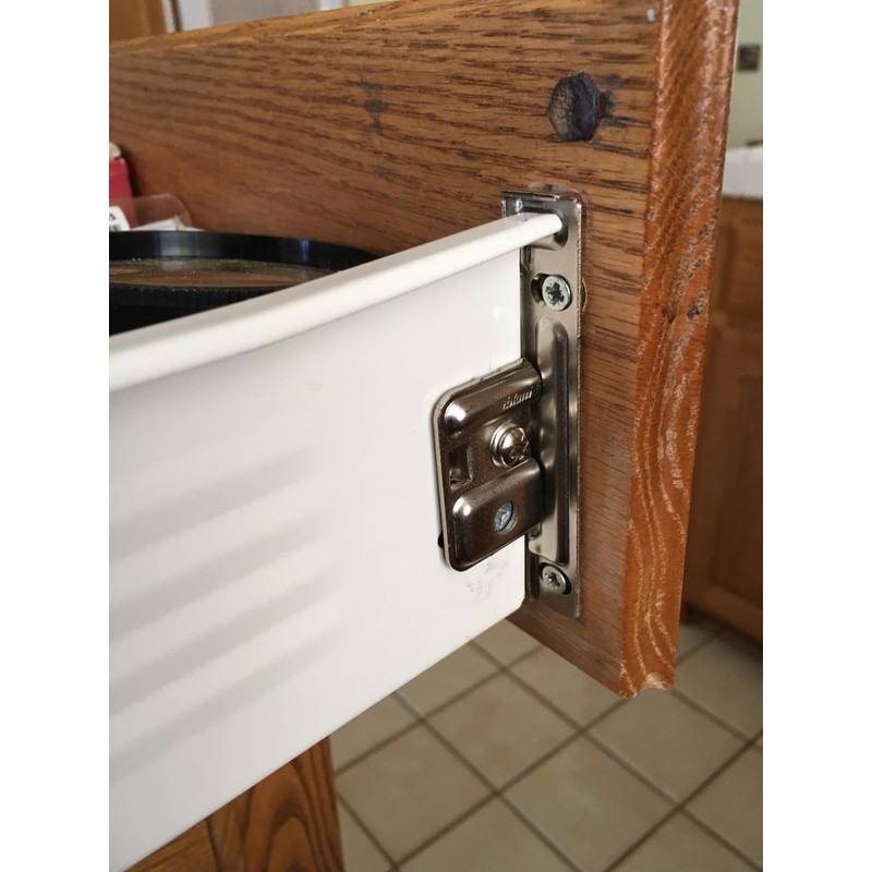 Blum Drawer Front Fixing Bracket, Nickel, Right and Left, Screw-On,
