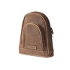 Woodland Leather Backpack, Small Size, Natural, Soft Buffalo Leather, Dark