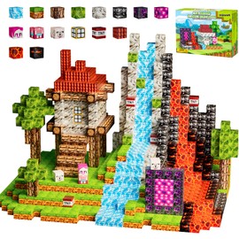 Magnetic Blocks 126PCS - 1 inch Magnetic Building Blocks Cubes Kid STEM Sensory Toy for 3+ Year Old Boys & Girls Game Themed Gifts