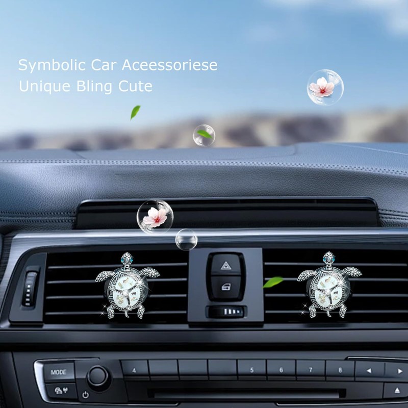 ORIESSE Sea Turtles Car Accessories,2pcs Turtle Air Vent Clips Car
