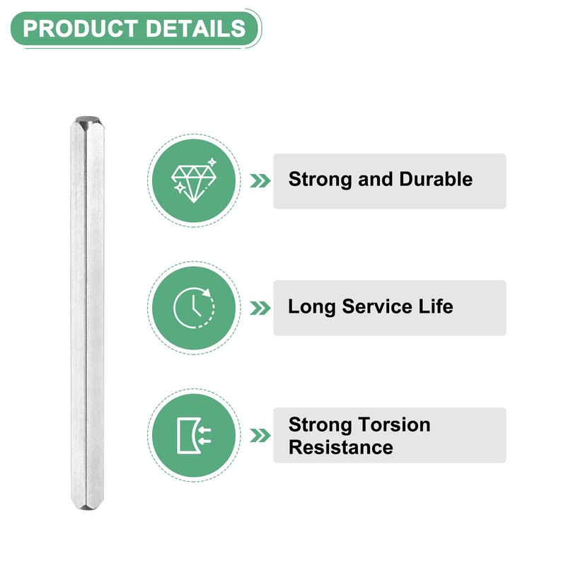 M METERXITY 1-Pack Door Knob Spindle, 4 x 0.3 Inch/