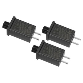 PATIKIL 12V 12W LED Power Supply, 3pcs DC Low Voltage Transformer IP44 LED Driver Replacement Adapter for String Light, Projector Light, Fairy Lights, Black
