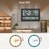 WallarGe Extra Large Atomic Clock with Indoor Outdoor Temperature, Ultra