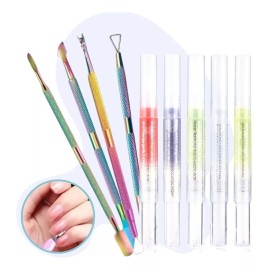 Universo en Linea Set Aceite Hidratante Y Herramientas Manicura Uña Cutícula