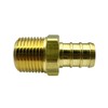 (2 Pack) Brass 1/2” PEX to 3/8” NPT Male Connector